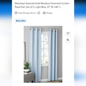 Light Blue Mainstays Blackout Grommet Curtain